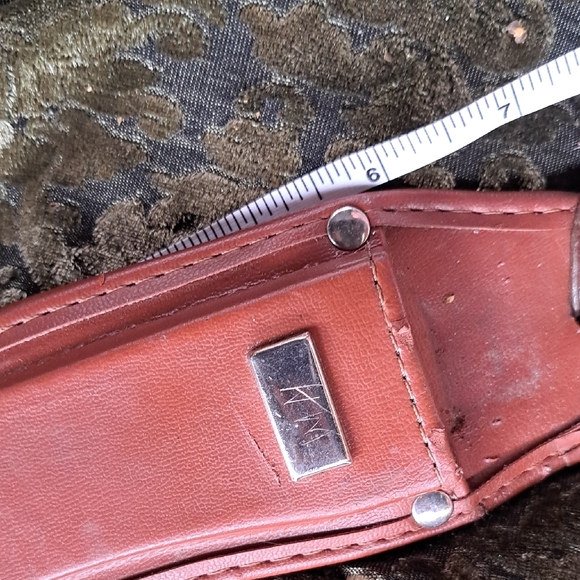 Brown Leather Knife Sheath with Silver Details - Picture 5 of 5
